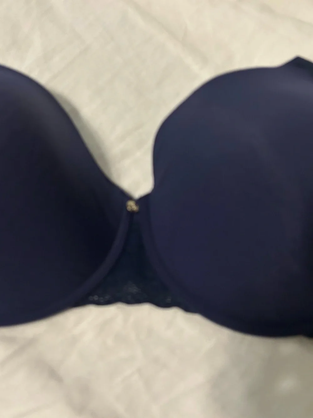 Natori Navy Lace-Back T-Shirt Bra